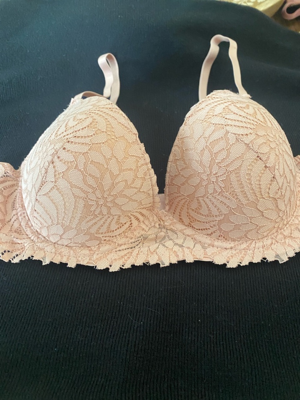 Adrienne Vittadini Lace Push-Up Bra in Pale Pink